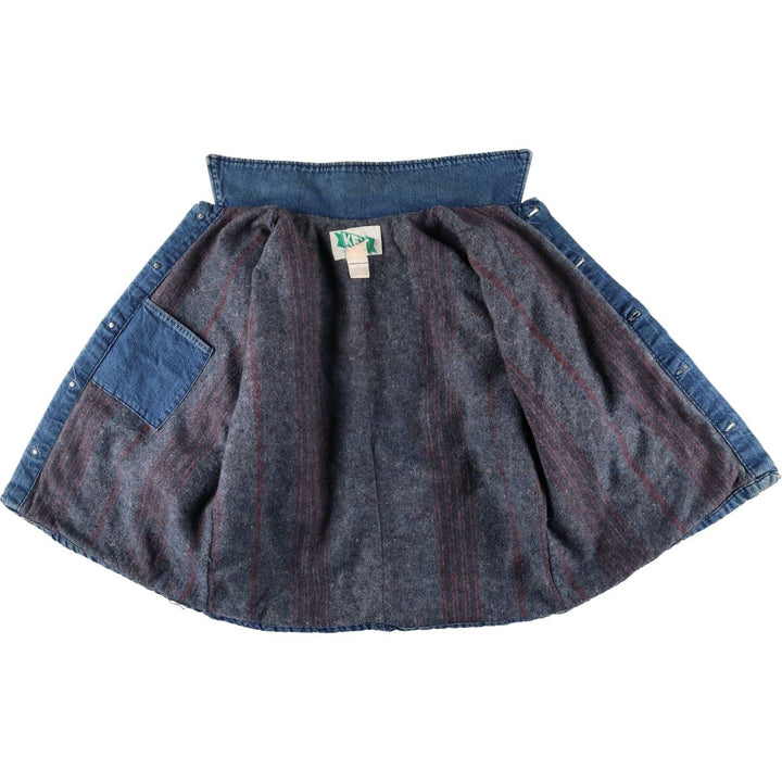 70s-80'S Key Denim Coveralls, Made in USA, Men's XL equivalent, Vintage cotton blue type Vintage Second Hand