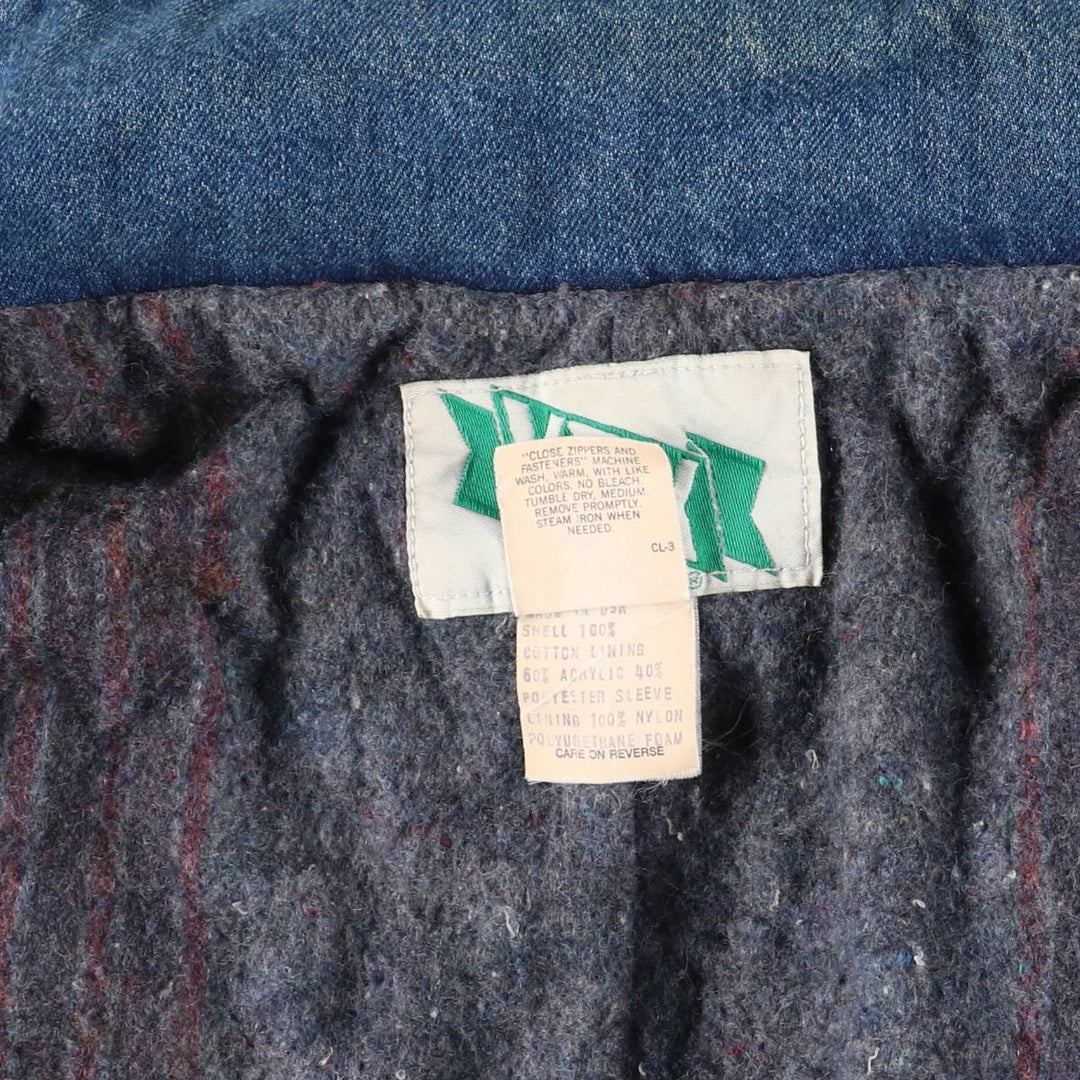 70s-80'S Key Denim Coveralls, Made in USA, Men's XL equivalent, Vintage cotton blue type Vintage Second Hand