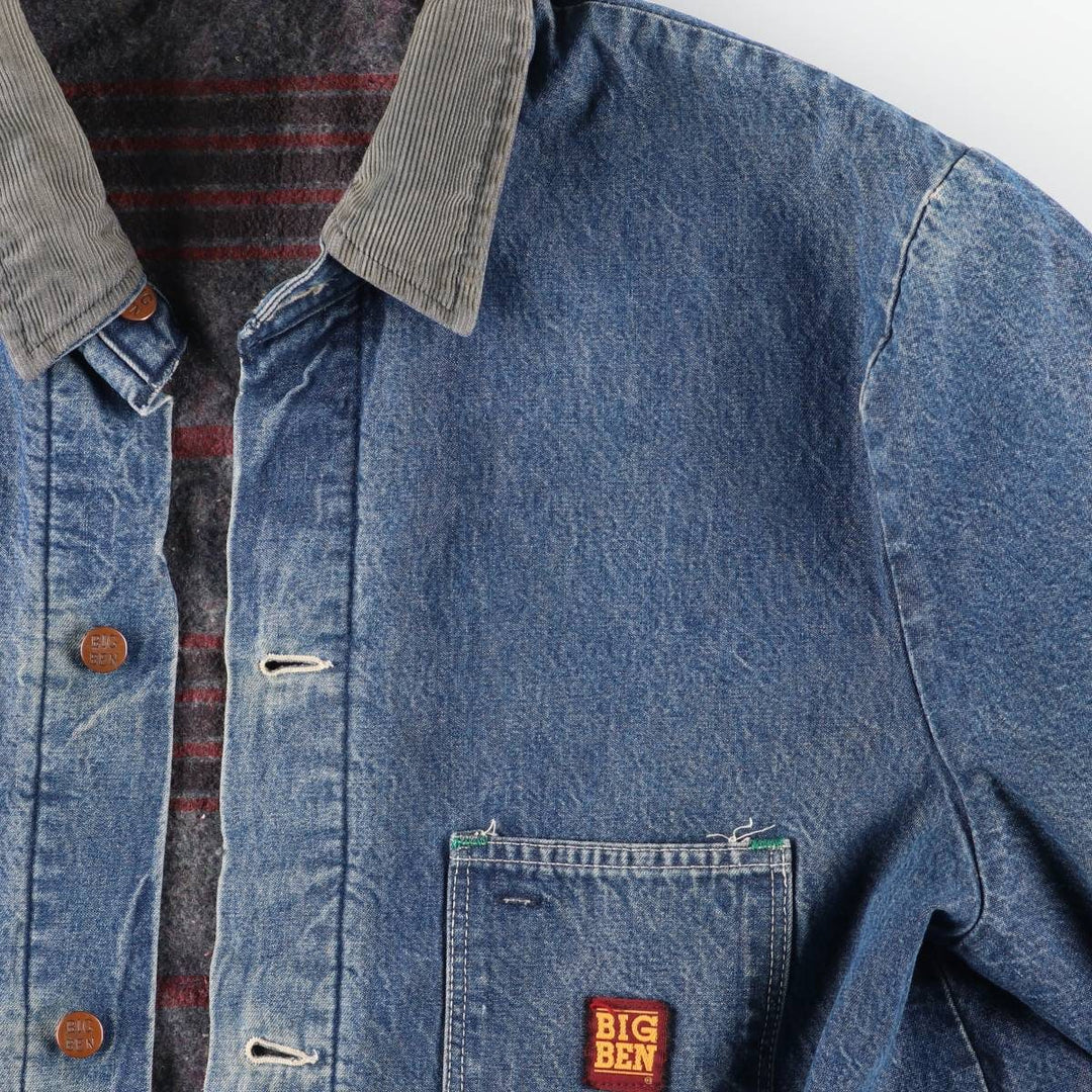 Vintage 1980'S Big Ben denim coverall, men's size L unclear blue type Vintage Second Hand