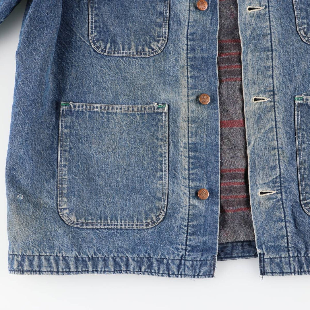 Vintage 1980'S Big Ben denim coverall, men's size L unclear blue type Vintage Second Hand