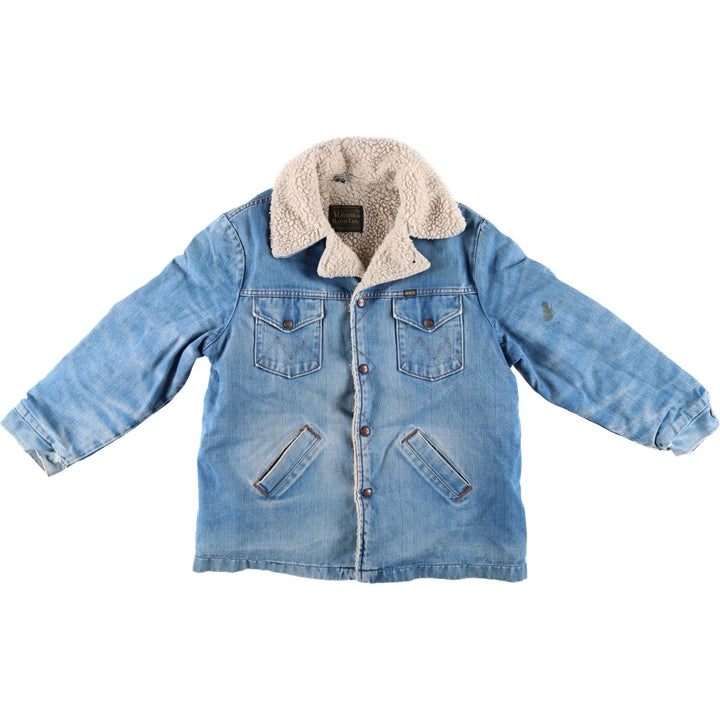 70'S Maverick Ranch Coat, Denim Boa Ranch Coat, Made in USA, Men's Size XL (approx.) unclear Blue type light blue Vintage Second Hand