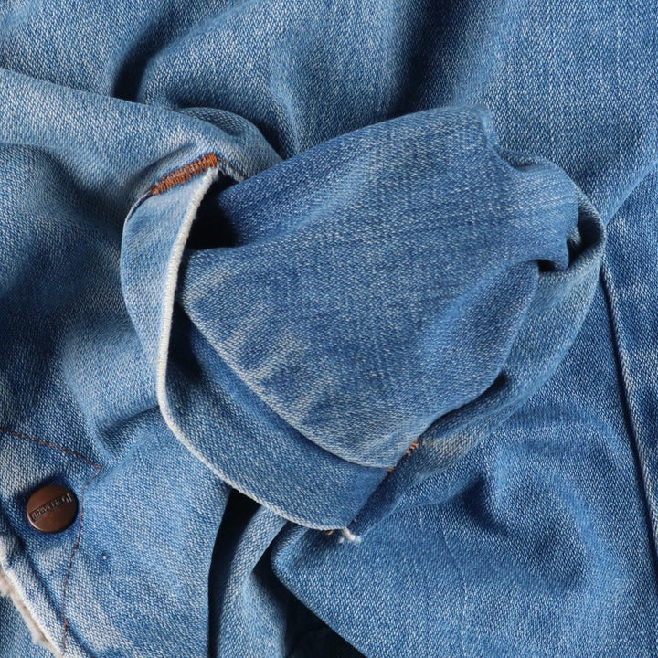 70'S Maverick Ranch Coat, Denim Boa Ranch Coat, Made in USA, Men's Size XL (approx.) unclear Blue type light blue Vintage Second Hand