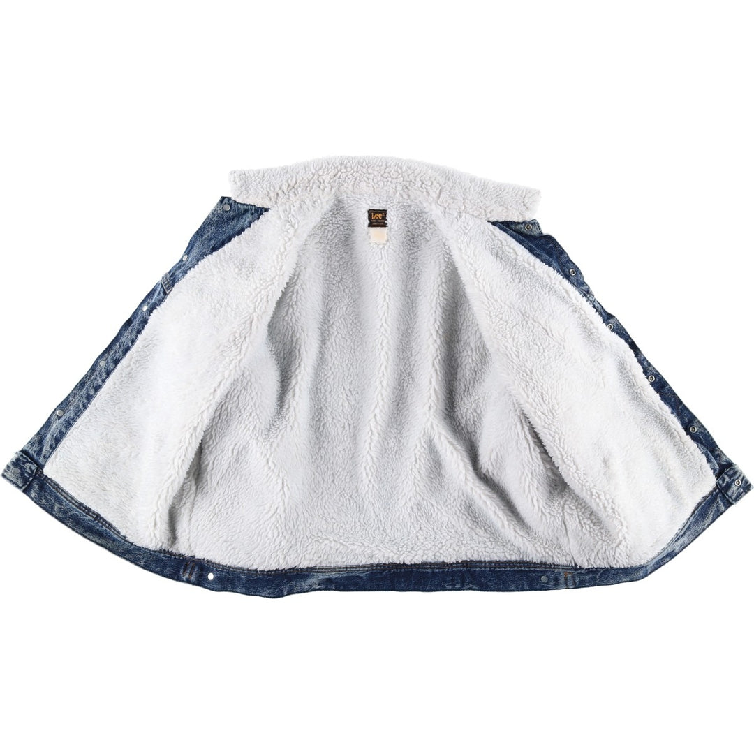 Lee RIDERS Chemical Wash Denim Boa Jacket, Made in USA, Men's XL (approx.), Vintage unclear blue type Vintage Second Hand