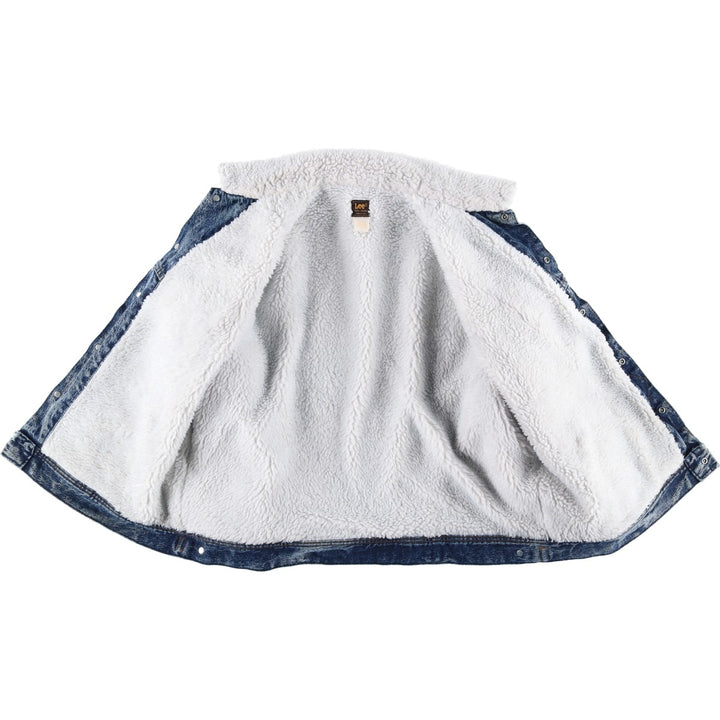 Lee RIDERS Chemical Wash Denim Boa Jacket, Made in USA, Men's XL (approx.), Vintage unclear blue type Vintage Second Hand