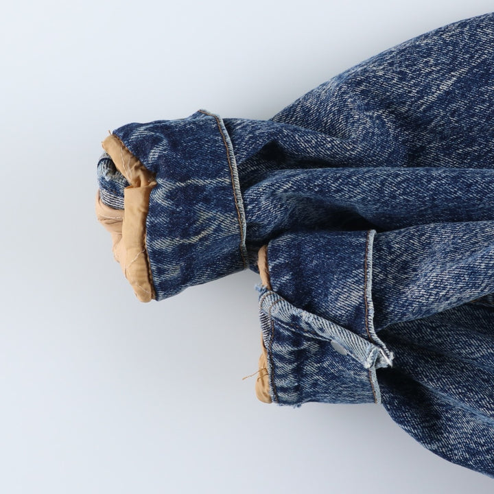 Lee RIDERS Chemical Wash Denim Boa Jacket, Made in USA, Men's XL (approx.), Vintage unclear blue type Vintage Second Hand