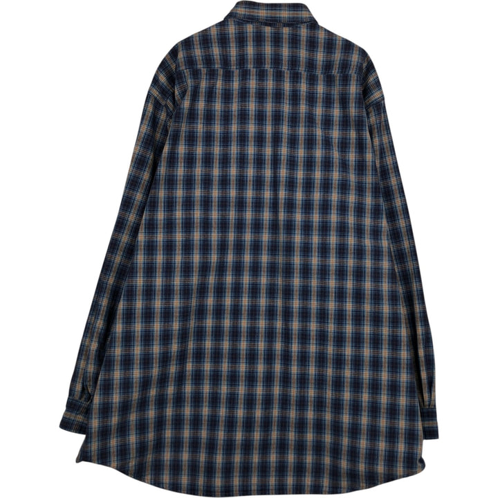 Carhartt Check Pattern Long Sleeve Button-Down Work Shirt, Men's XL unclear navy blue type Vintage Second Hand