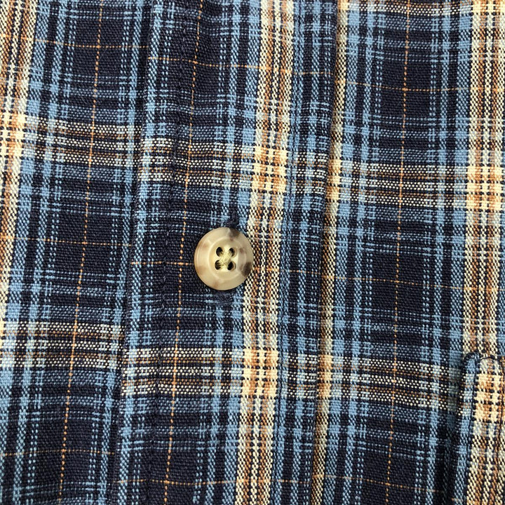 Carhartt Check Pattern Long Sleeve Button-Down Work Shirt, Men's XL unclear navy blue type Vintage Second Hand