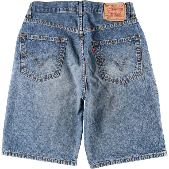 Levi's 569 Loose Straight Denim Shorts, Men's Size 32 cotton blue type Vintage Second Hand