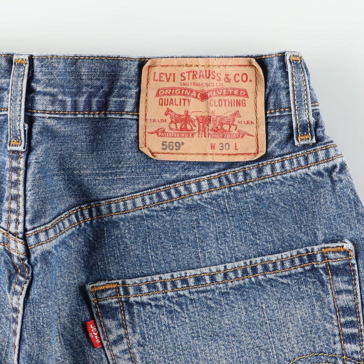 Levi's 569 Loose Straight Denim Shorts, Men's Size 32 cotton blue type Vintage Second Hand