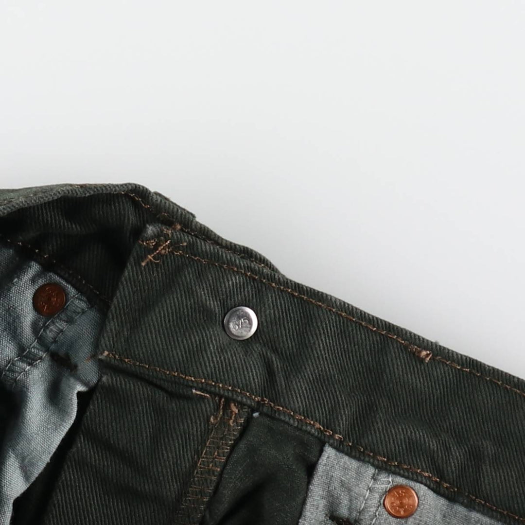 90'S Levi's 550 Relaxed Fit 36550-2802 Orange Tab Denim Shorts, Half Pants, Made in USA, Men's W28 equivalent. cotton Green type dark green Vintage Second Hand
