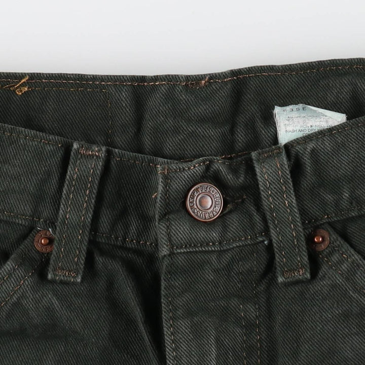 90'S Levi's 550 Relaxed Fit 36550-2802 Orange Tab Denim Shorts, Half Pants, Made in USA, Men's W28 equivalent. cotton Green type dark green Vintage Second Hand