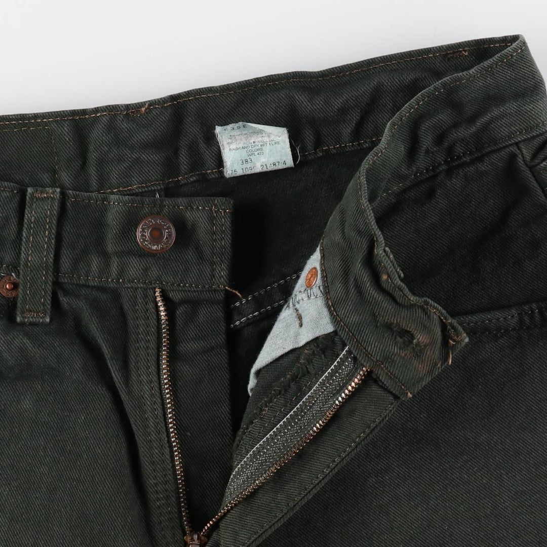 90'S Levi's 550 Relaxed Fit 36550-2802 Orange Tab Denim Shorts, Half Pants, Made in USA, Men's W28 equivalent. cotton Green type dark green Vintage Second Hand
