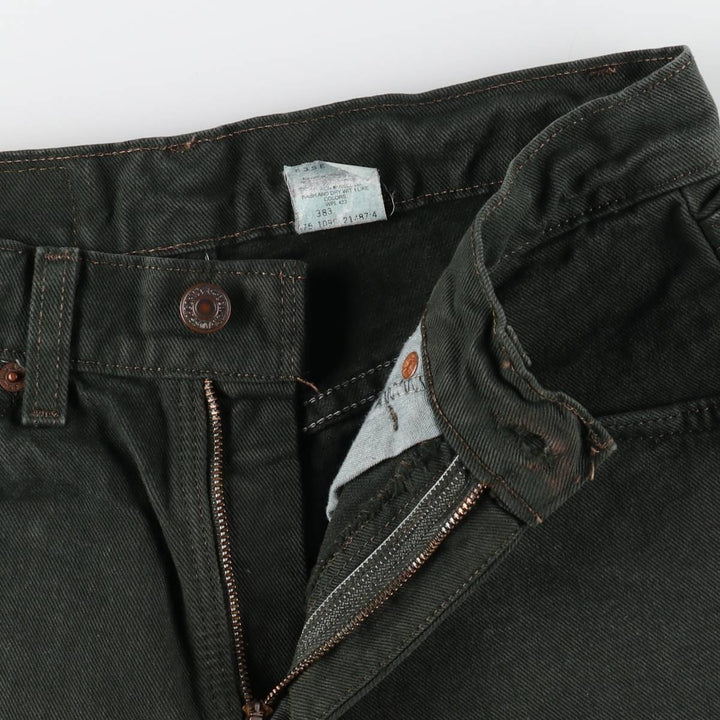 90'S Levi's 550 Relaxed Fit 36550-2802 Orange Tab Denim Shorts, Half Pants, Made in USA, Men's W28 equivalent. cotton Green type dark green Vintage Second Hand