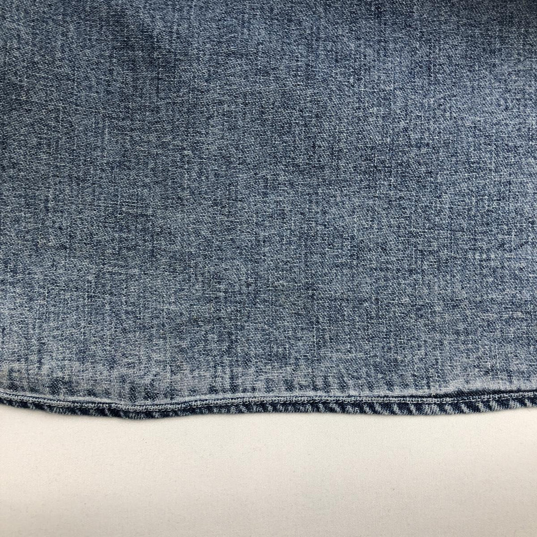 Ralph Lauren CHAPS Long-Sleeve Denim Western Shirt, Men's Size L (approx.) cotton blue type Vintage Second Hand