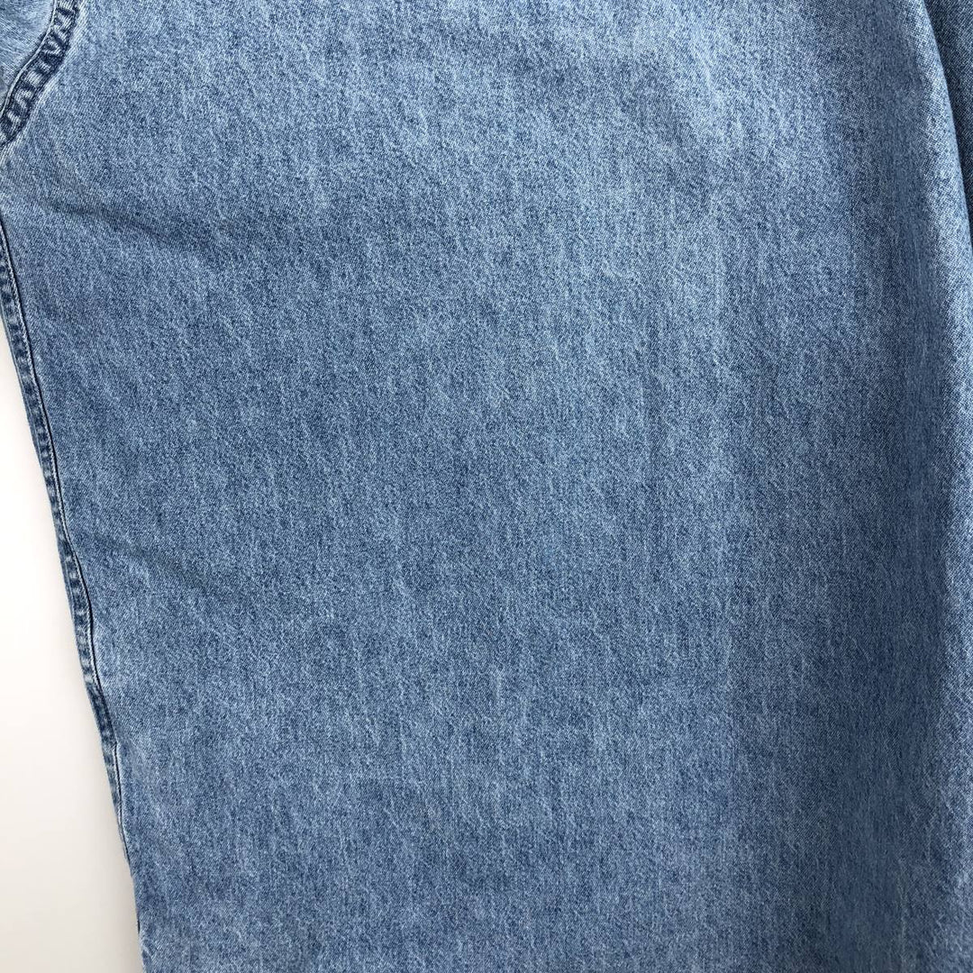 90s-00'S Eddie Bauer Long-Sleeve Button-Down Denim Shirt, Men's XL (approx.), Vintage cotton Blue type light blue Vintage Second Hand