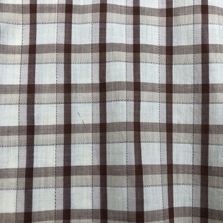 1970'S Lee Long-Sleeve Western Flannel Check Shirt, Made in USA, Men's Size M (Equivalent), Vintage unclear yellow type Vintage Second Hand