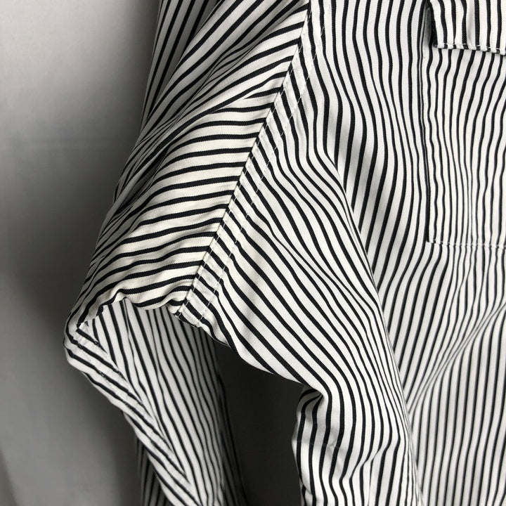 Ralph Lauren POLO by Ralph Lauren Striped Pattern Long-Sleeve Western Shirt, Men's Size XL (approx.) cotton white type Vintage Second Hand