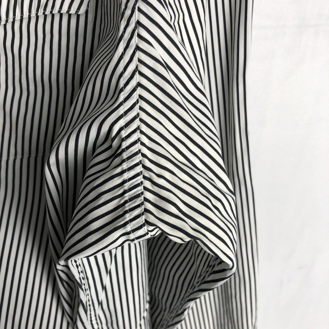Ralph Lauren POLO by Ralph Lauren Striped Pattern Long-Sleeve Western Shirt, Men's Size XL (approx.) cotton white type Vintage Second Hand