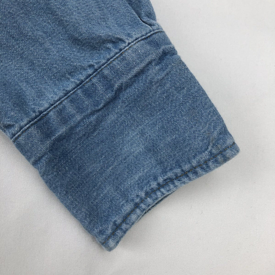 1970'S Sears Long-Sleeve Denim Western Shirt, Men's Size L (approx.), Vintage unclear Blue type light blue Vintage Second Hand