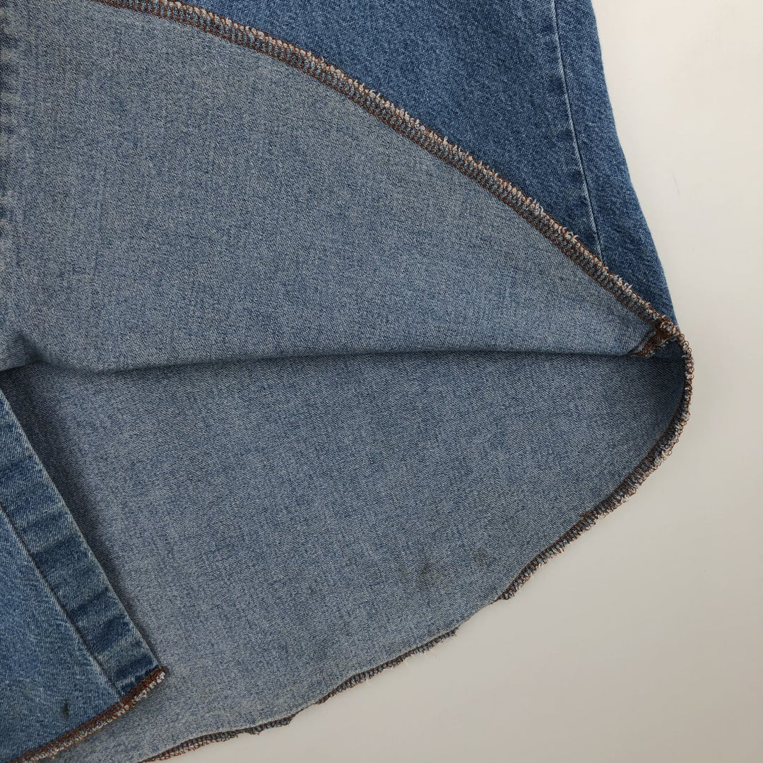Wrangler Long Sleeve Denim Western Shirt, Men's XL cotton blue type Vintage Second Hand