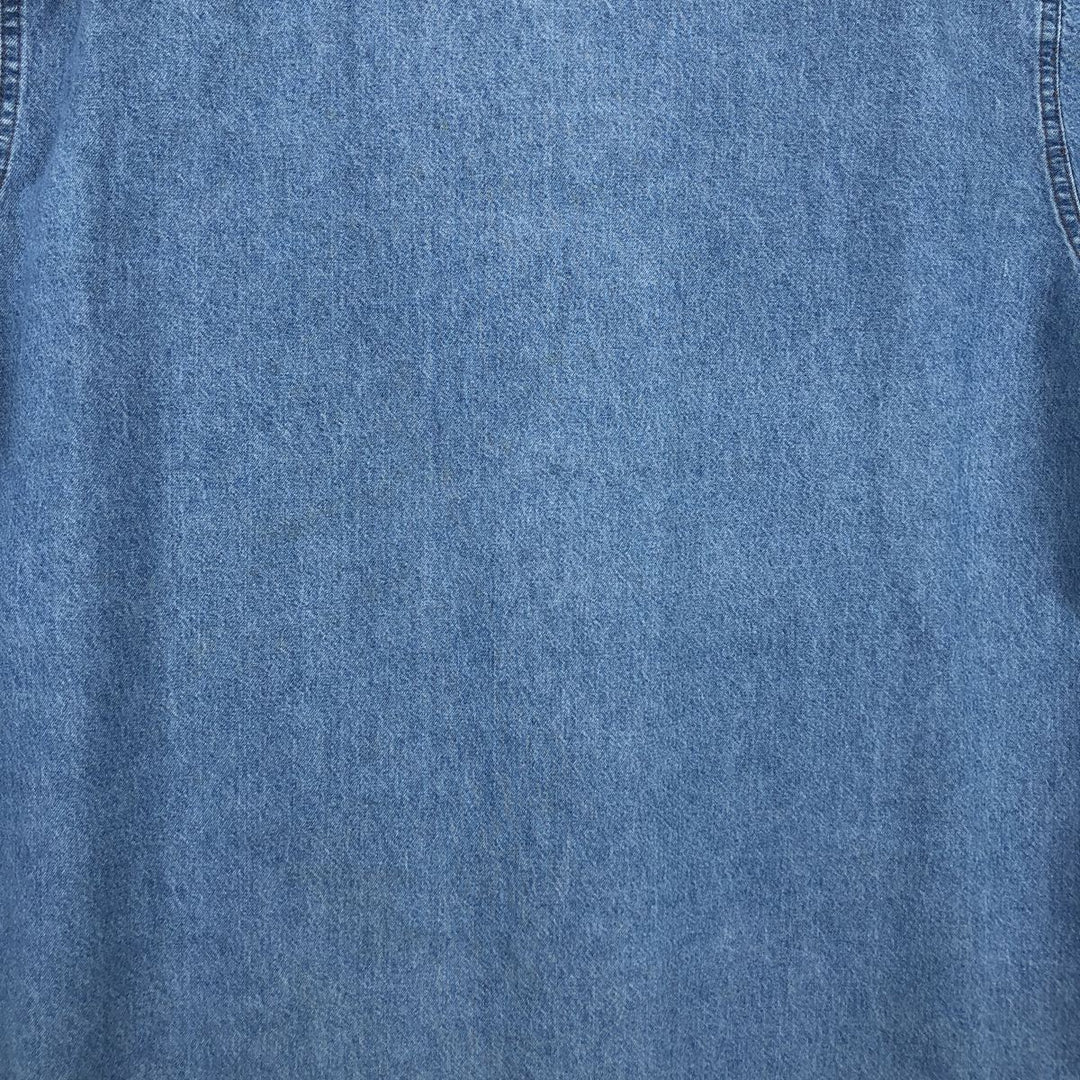 Wrangler Long Sleeve Denim Western Shirt, Men's XL cotton blue type Vintage Second Hand