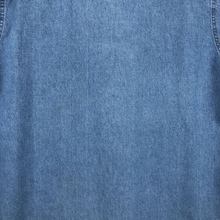 Wrangler Long Sleeve Denim Western Shirt, Men's XL cotton blue type Vintage Second Hand