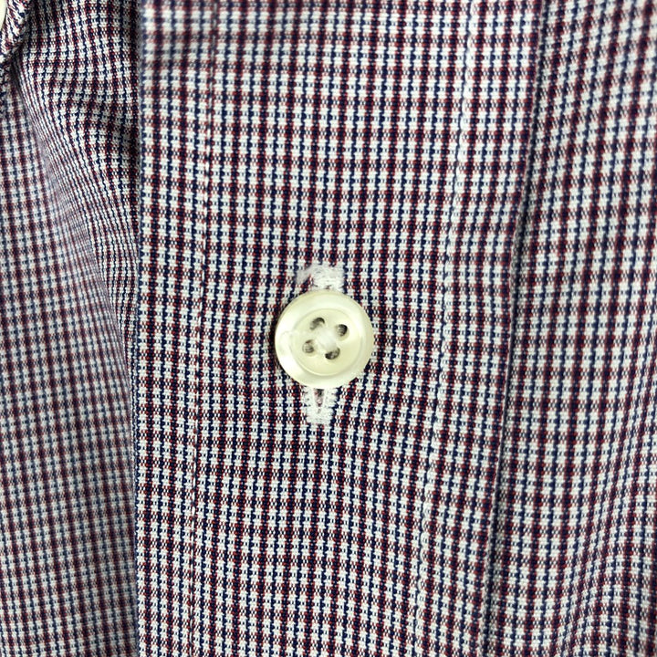 Brooks Brothers Est.1818 REGENT Long Sleeve Button-Down Check Shirt Men's XL Supima Cotton wine-red Vintage Second Hand
