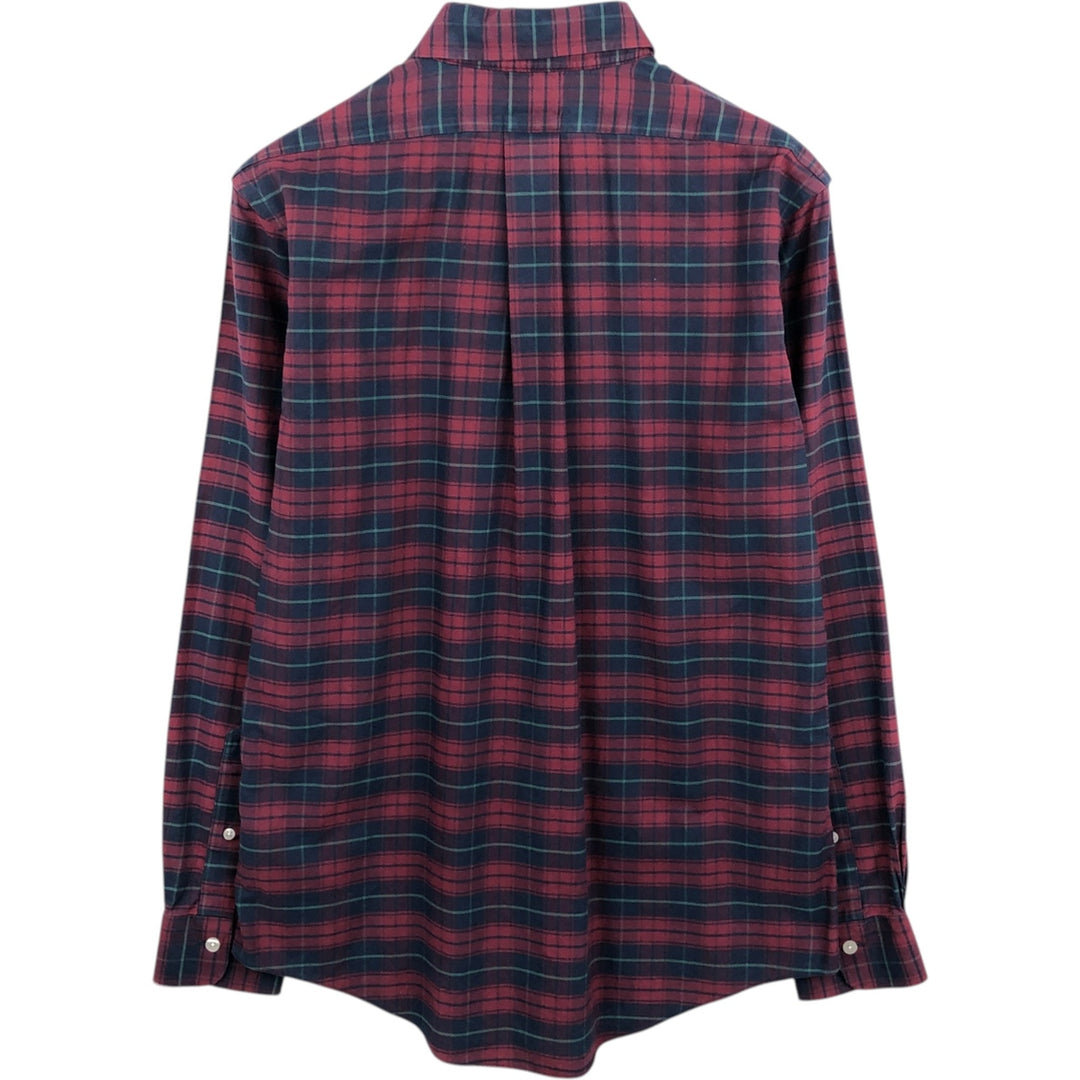 Brooks Brothers Est.1818 REGENT Long Sleeve Button-Down Check Shirt, Men's Size M Supima Cotton wine-red Vintage Second Hand