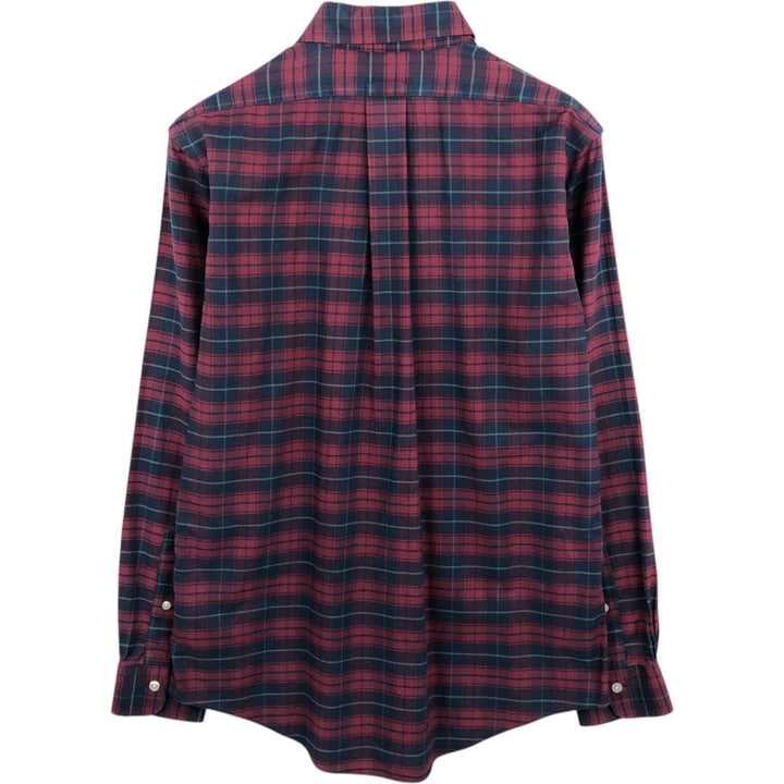 Brooks Brothers Est.1818 REGENT Long Sleeve Button-Down Check Shirt, Men's Size M Supima Cotton wine-red Vintage Second Hand