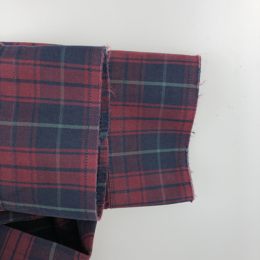Brooks Brothers Est.1818 REGENT Long Sleeve Button-Down Check Shirt, Men's Size M Supima Cotton wine-red Vintage Second Hand