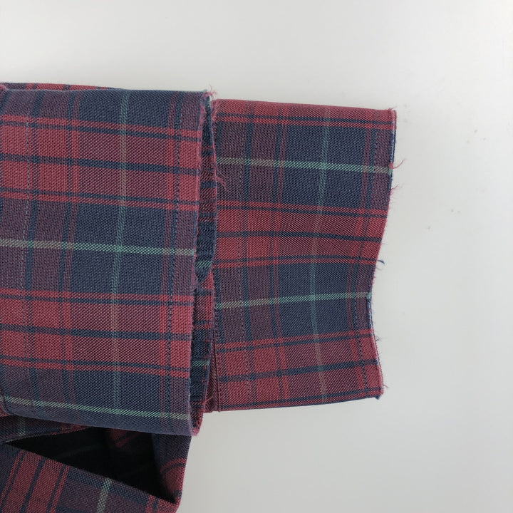 Brooks Brothers Est.1818 REGENT Long Sleeve Button-Down Check Shirt, Men's Size M Supima Cotton wine-red Vintage Second Hand