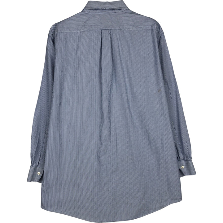 Brooks Brothers Est.1818 Regular Fit Long-Sleeve Button-Down Striped Shirt, Men's Size L (approx.) Supima Cotton blue type Vintage Second Hand