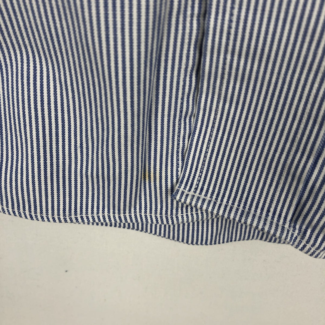 Brooks Brothers Est.1818 Regular Fit Long-Sleeve Button-Down Striped Shirt, Men's Size L (approx.) Supima Cotton blue type Vintage Second Hand