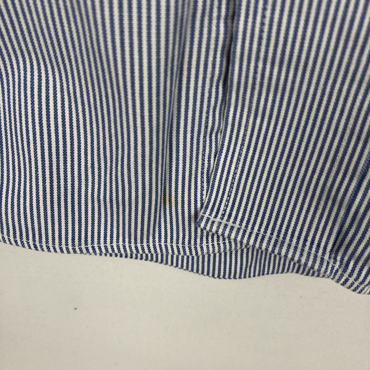 Brooks Brothers Est.1818 Regular Fit Long-Sleeve Button-Down Striped Shirt, Men's Size L (approx.) Supima Cotton blue type Vintage Second Hand