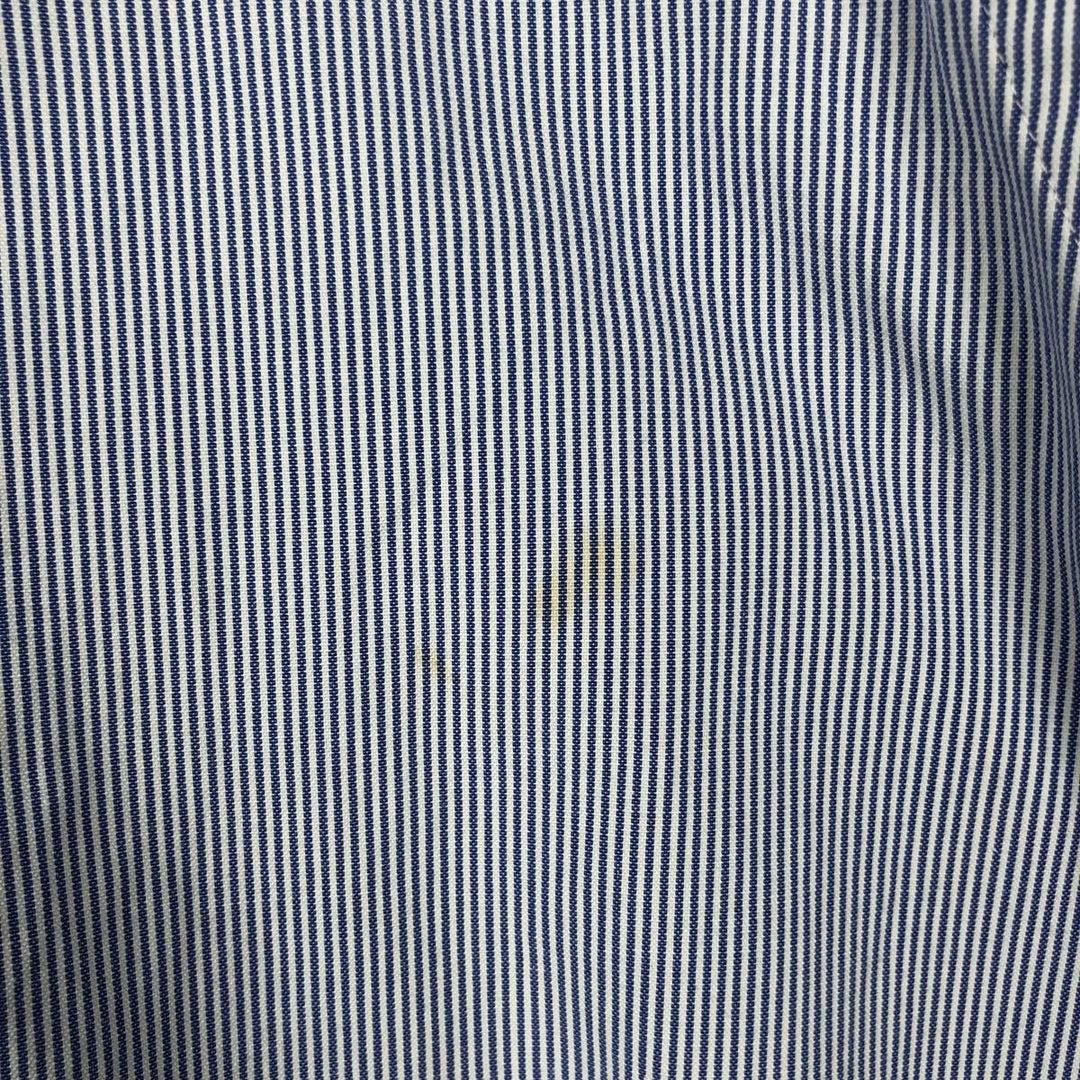 Brooks Brothers Est.1818 Regular Fit Long-Sleeve Button-Down Striped Shirt, Men's Size L (approx.) Supima Cotton blue type Vintage Second Hand