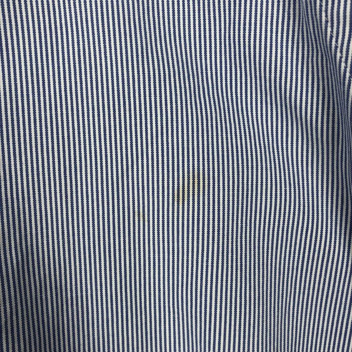 Brooks Brothers Est.1818 Regular Fit Long-Sleeve Button-Down Striped Shirt, Men's Size L (approx.) Supima Cotton blue type Vintage Second Hand