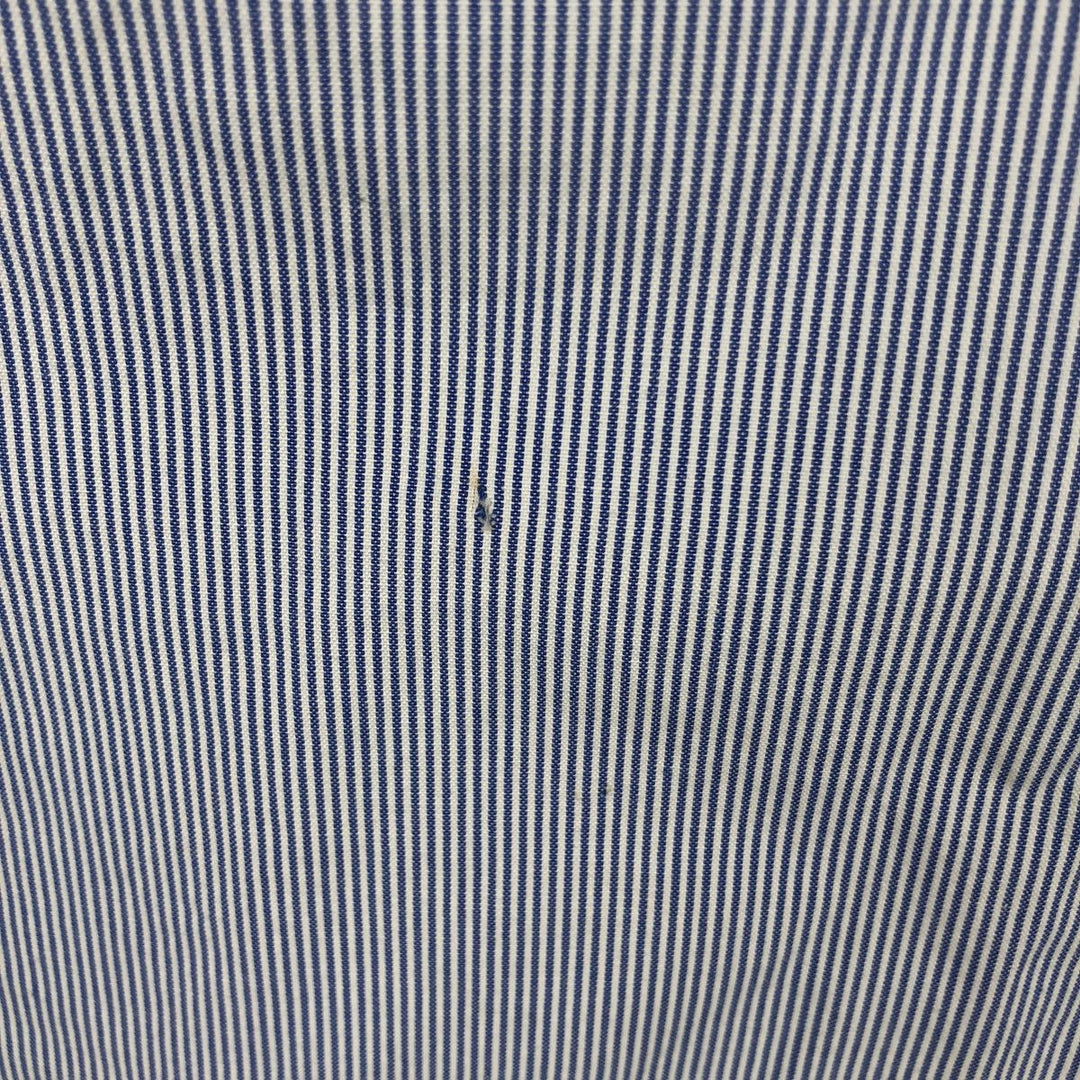 Brooks Brothers Est.1818 Regular Fit Long-Sleeve Button-Down Striped Shirt, Men's Size L (approx.) Supima Cotton blue type Vintage Second Hand