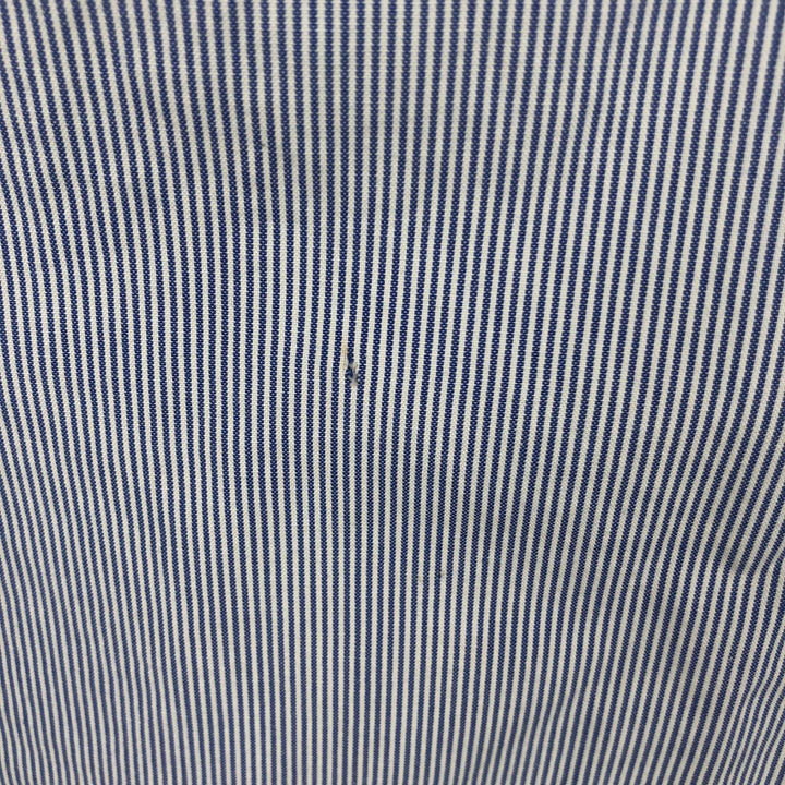 Brooks Brothers Est.1818 Regular Fit Long-Sleeve Button-Down Striped Shirt, Men's Size L (approx.) Supima Cotton blue type Vintage Second Hand