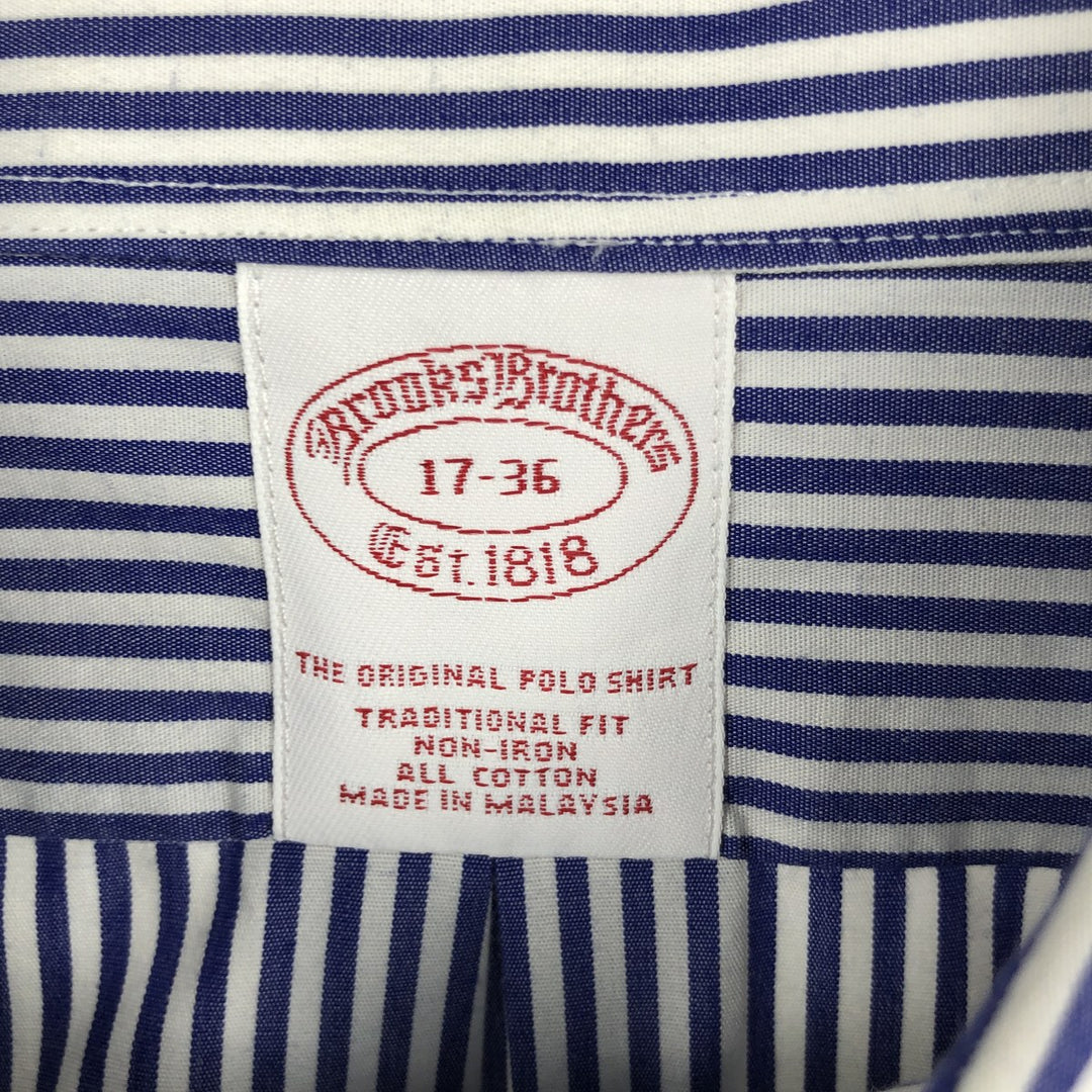 Brooks Brothers Est.1818 Long Sleeve Button-Down Striped Shirt, Men's XL cotton white type Vintage Second Hand