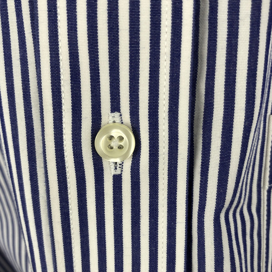 Brooks Brothers Est.1818 Long Sleeve Button-Down Striped Shirt, Men's XL cotton white type Vintage Second Hand