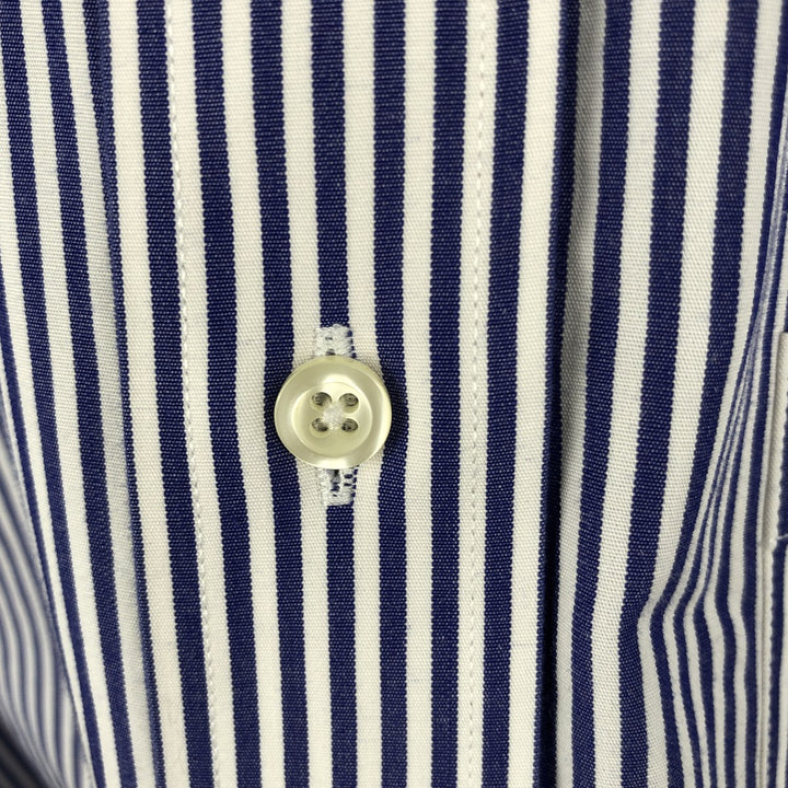 Brooks Brothers Est.1818 Long Sleeve Button-Down Striped Shirt, Men's XL cotton white type Vintage Second Hand