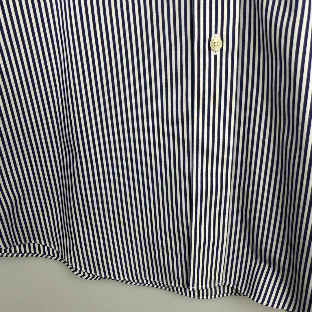 Brooks Brothers Est.1818 Long Sleeve Button-Down Striped Shirt, Men's XL cotton white type Vintage Second Hand