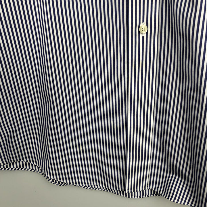 Brooks Brothers Est.1818 Long Sleeve Button-Down Striped Shirt, Men's XL cotton white type Vintage Second Hand