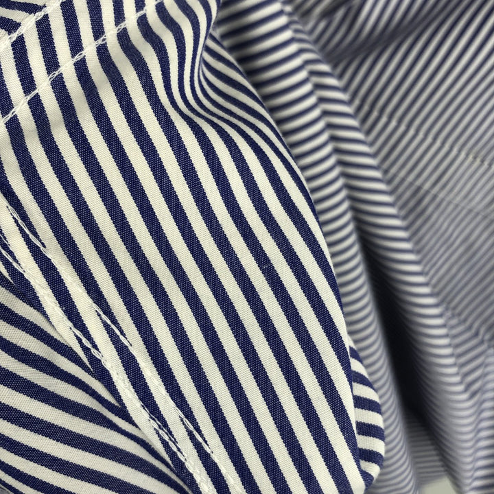 Brooks Brothers Est.1818 Long Sleeve Button-Down Striped Shirt, Men's XL cotton white type Vintage Second Hand