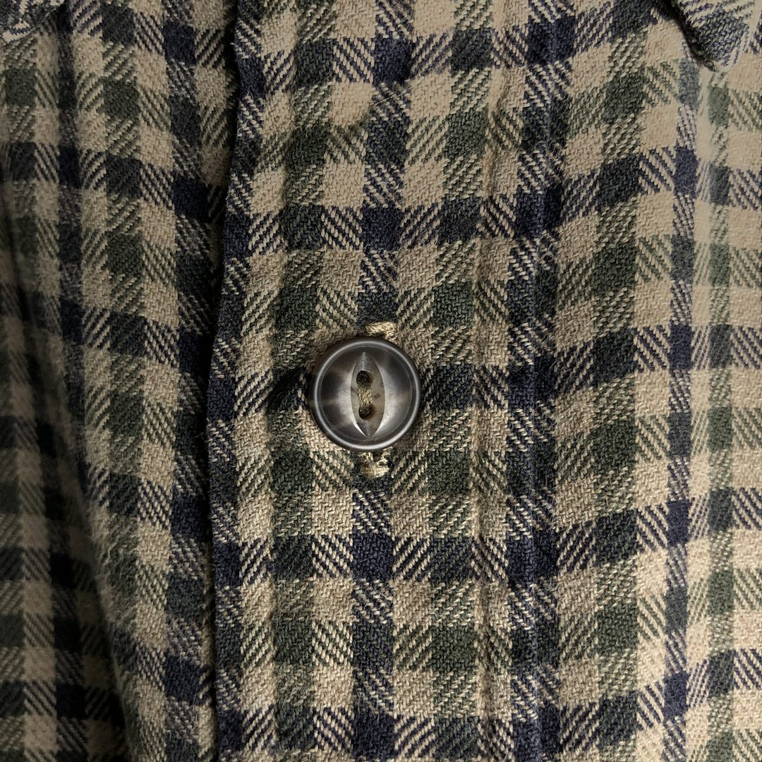 Eddie Bauer Long Sleeve Button-Down Check Shirt, Men's Size M cotton brown type Vintage Second Hand