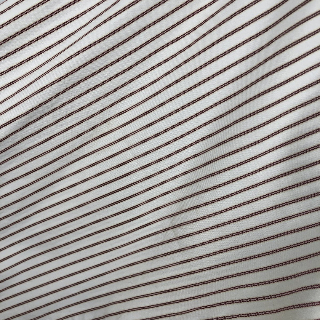 Vintage LLBean long-sleeved button-down striped shirt from the 1990s, men's size XL. cotton white type Vintage Second Hand