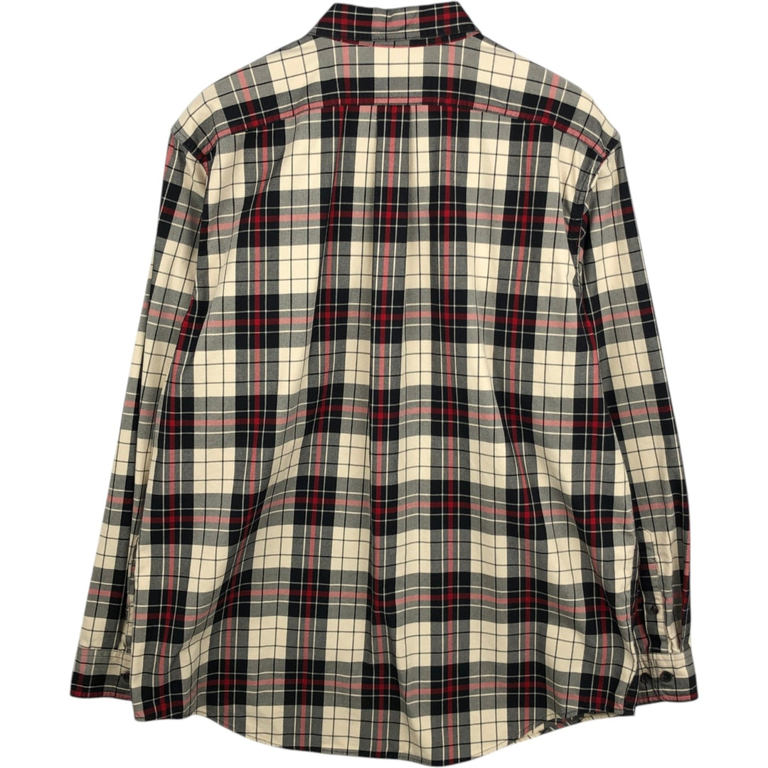 Filson Check Pattern Long-Sleeve Shirt, Men's Size XL (approx.) unclear black type Vintage Second Hand