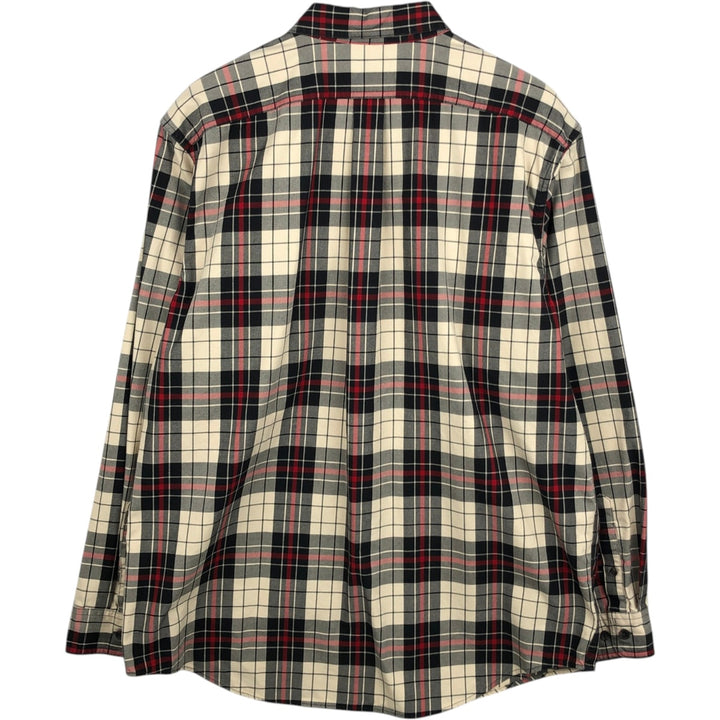 Filson Check Pattern Long-Sleeve Shirt, Men's Size XL (approx.) unclear black type Vintage Second Hand