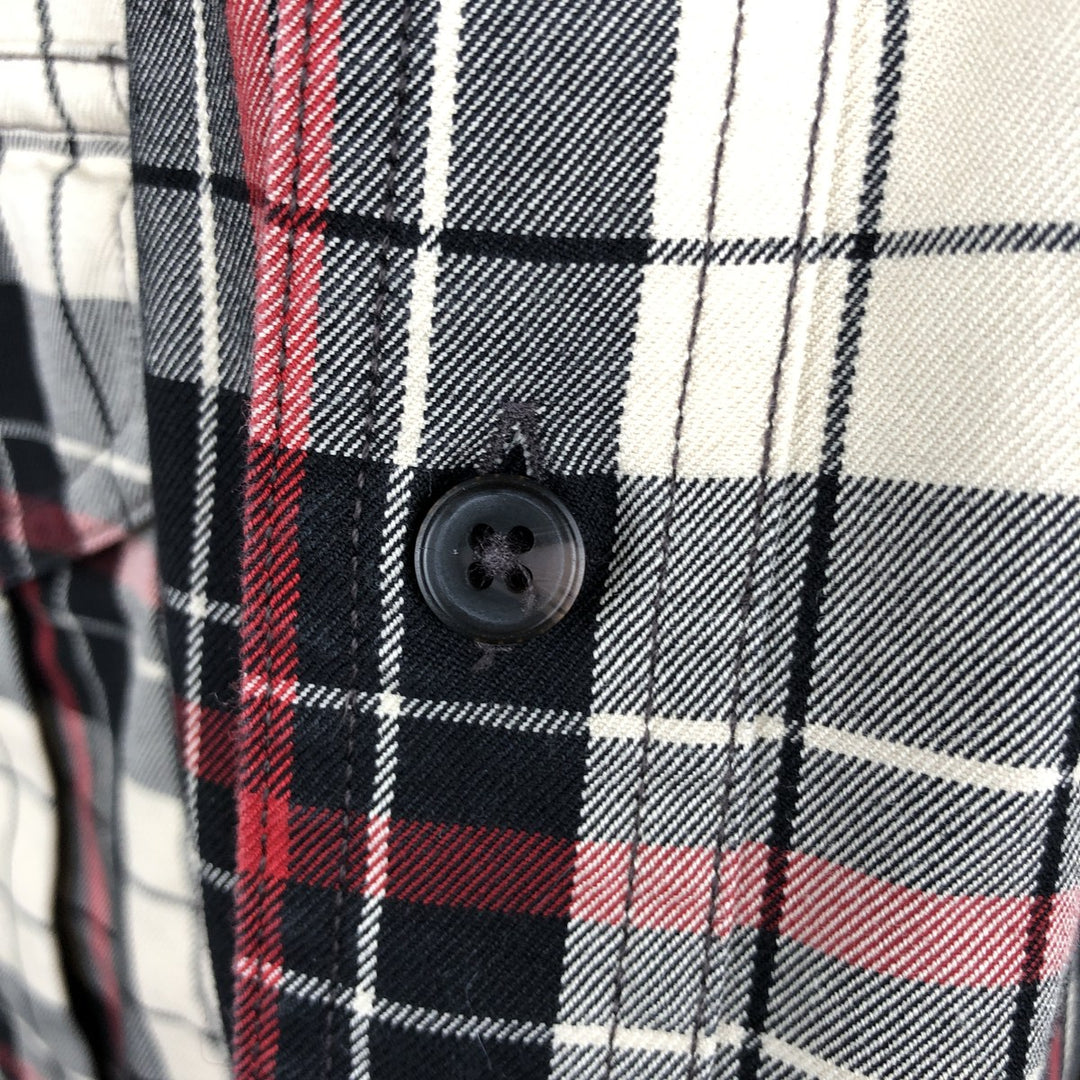 Filson Check Pattern Long-Sleeve Shirt, Men's Size XL (approx.) unclear black type Vintage Second Hand