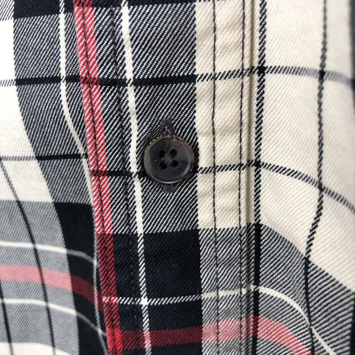 Filson Check Pattern Long-Sleeve Shirt, Men's Size XL (approx.) unclear black type Vintage Second Hand